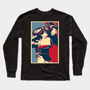 Chimpanzee Boxing Champion Long Sleeve T-Shirt